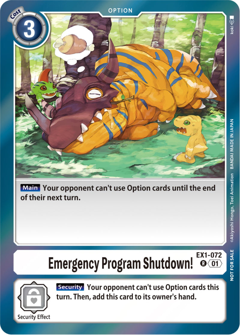 Emergency Program Shutdown! [EX1-072] (Blast Ace Double Pack Set) [Classic Collection]