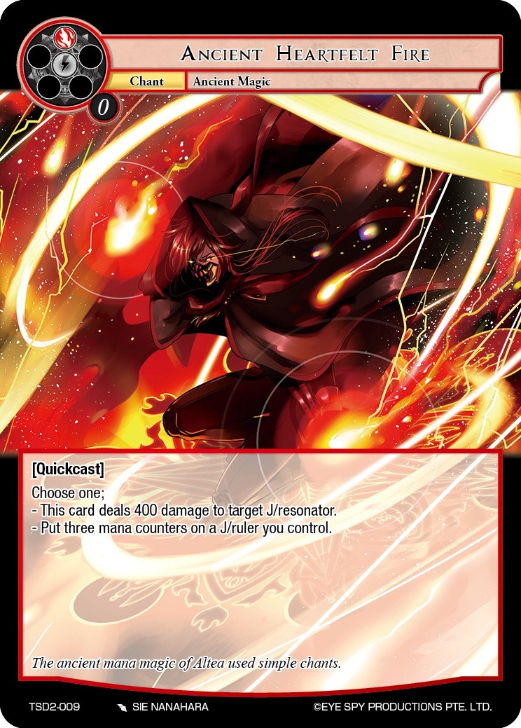 Ancient Heartfelt Fire (TSD2-009) [Starter Deck: Trinity Cluster]