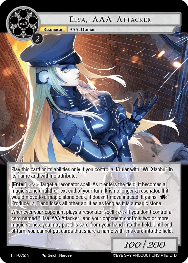 Elsa, AAA Attacker (TTT-072 N) [Thoth of the Trinity]