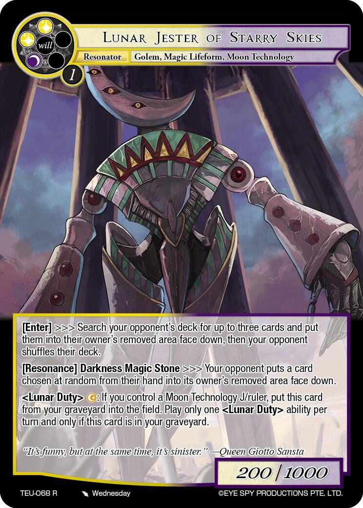 Lunar Jester of Starry Skies (TEU-068 R) [Timeless Eclipse of the Underworld]