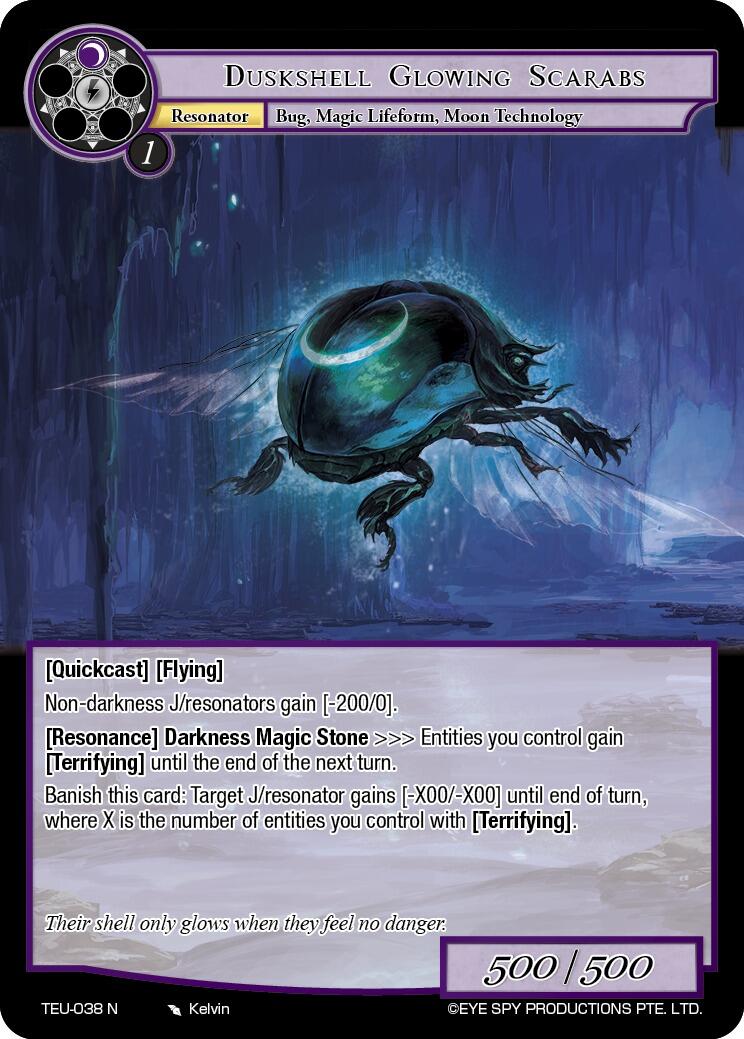 Duskshell Glowing Scarabs (TEU-038 N) [Timeless Eclipse of the Underworld]