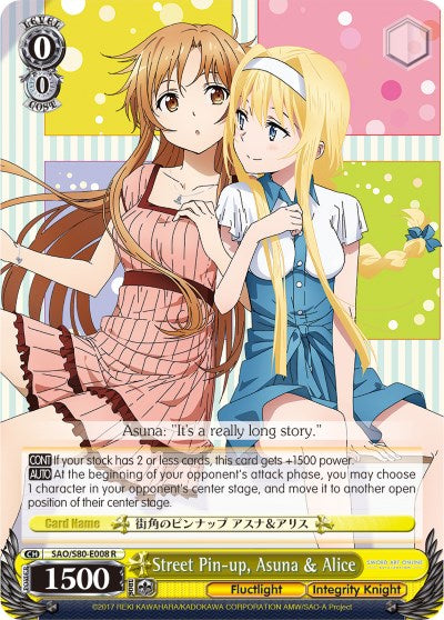 Street Pin-up, Asuna & Alice (SAO/S80-E008 R) [Sword Art Online -Alicization- Vol.2]