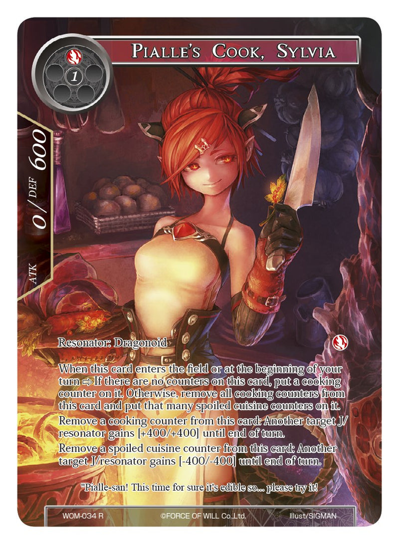 Pialle's Cook, Sylvia (Full Art) (WOM-034) [Winds of the Ominous Moon]