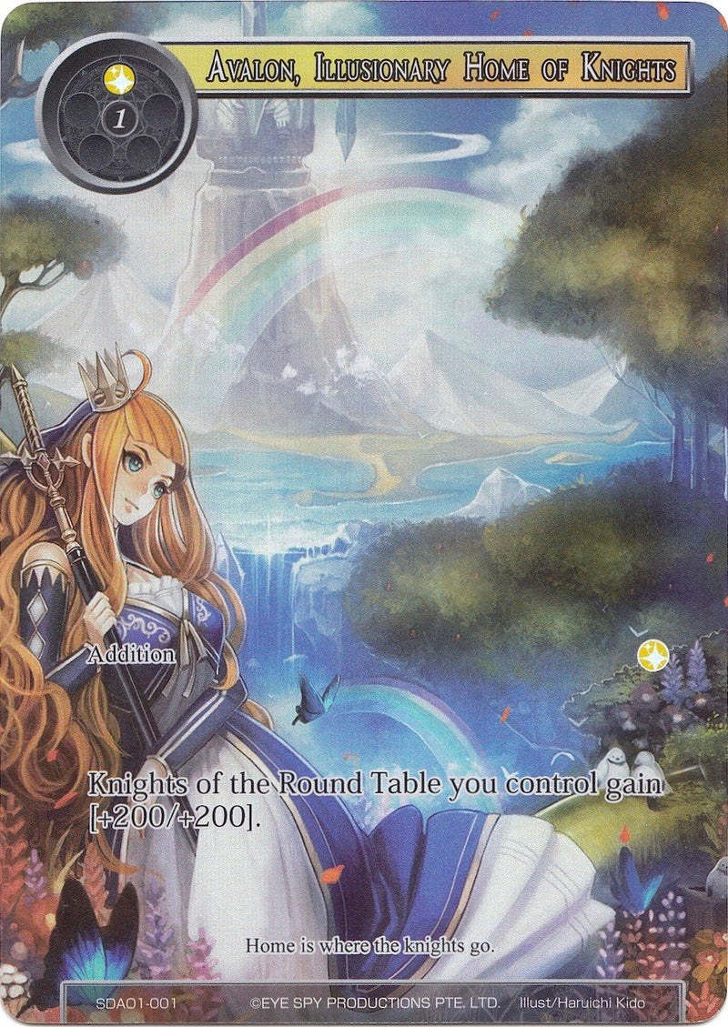 Avalon, Illusionary Home of Knights (Full Art) (SDAO1-001) [Alice Origin Starter Deck]