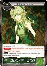 Elvish Patrol Soldier (2-076) [Starter Deck: Magic Circle of the Hurricane]