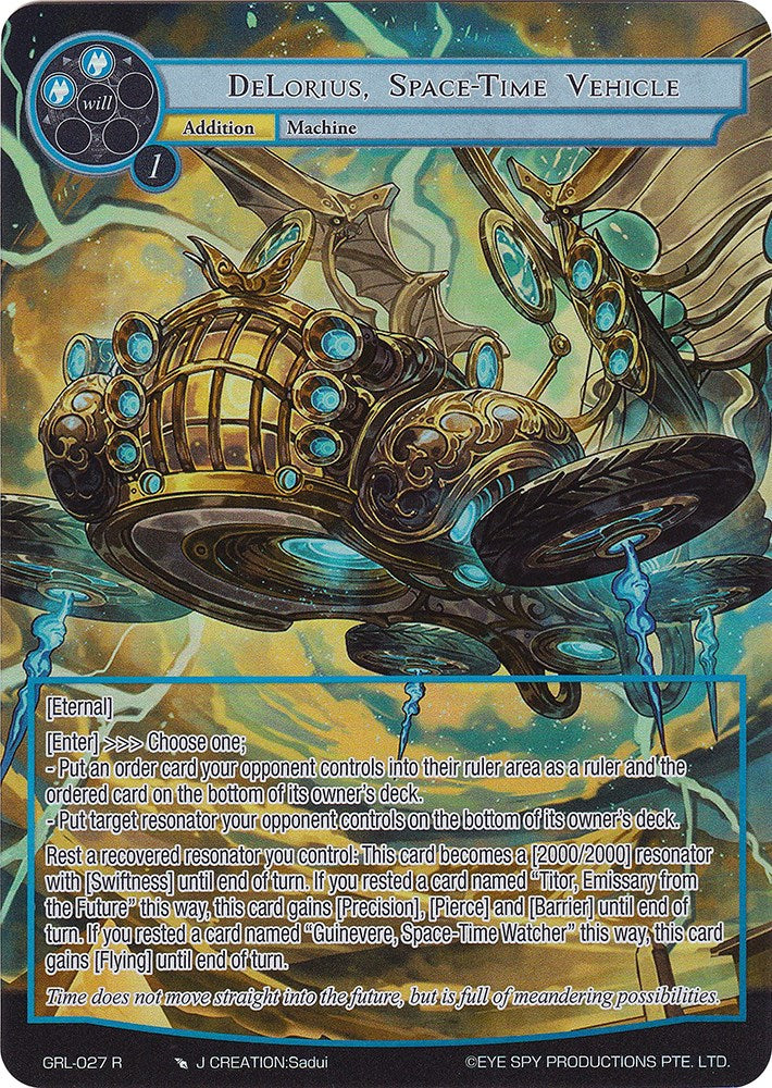 DeLorius, Space-Time Vehicle (Full Art) (GRL-027) [Game of Gods: Reloaded]