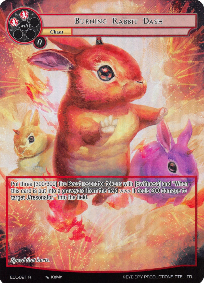 Burning Rabbit Dash (Full Art) (EDL-021) [The Epic of the Dragon Lord]