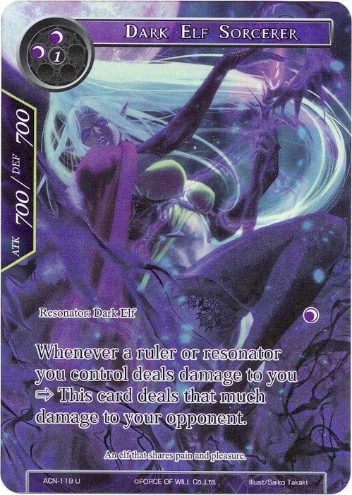 Dark Elf Sorcerer (Full Art) (ACN-119) [Ancient Nights]