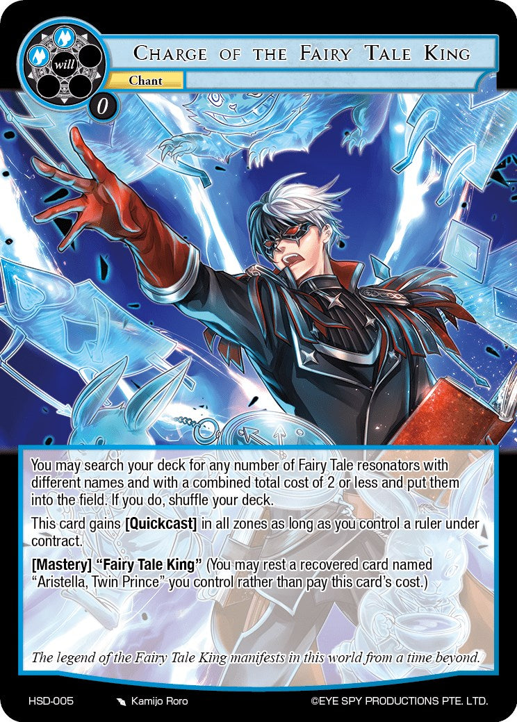 Charge of the Fairy Tale King (HSD-005) [Starter Deck: Hero Cluster]