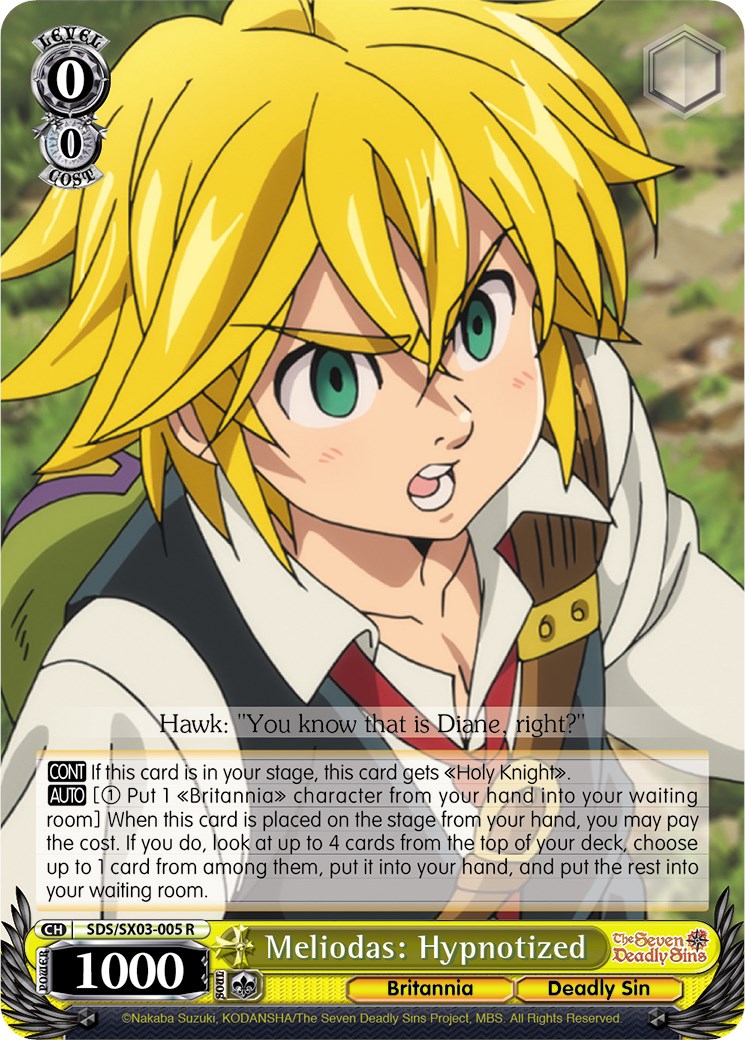 Meliodas: Hypnotized (SDS/SX03-005 R) [The Seven Deadly Sins]