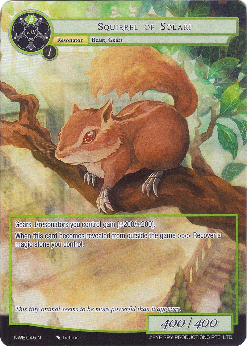 Squirrel of Solari (Full Art) (NWE-045 N) [A New World Emerges]