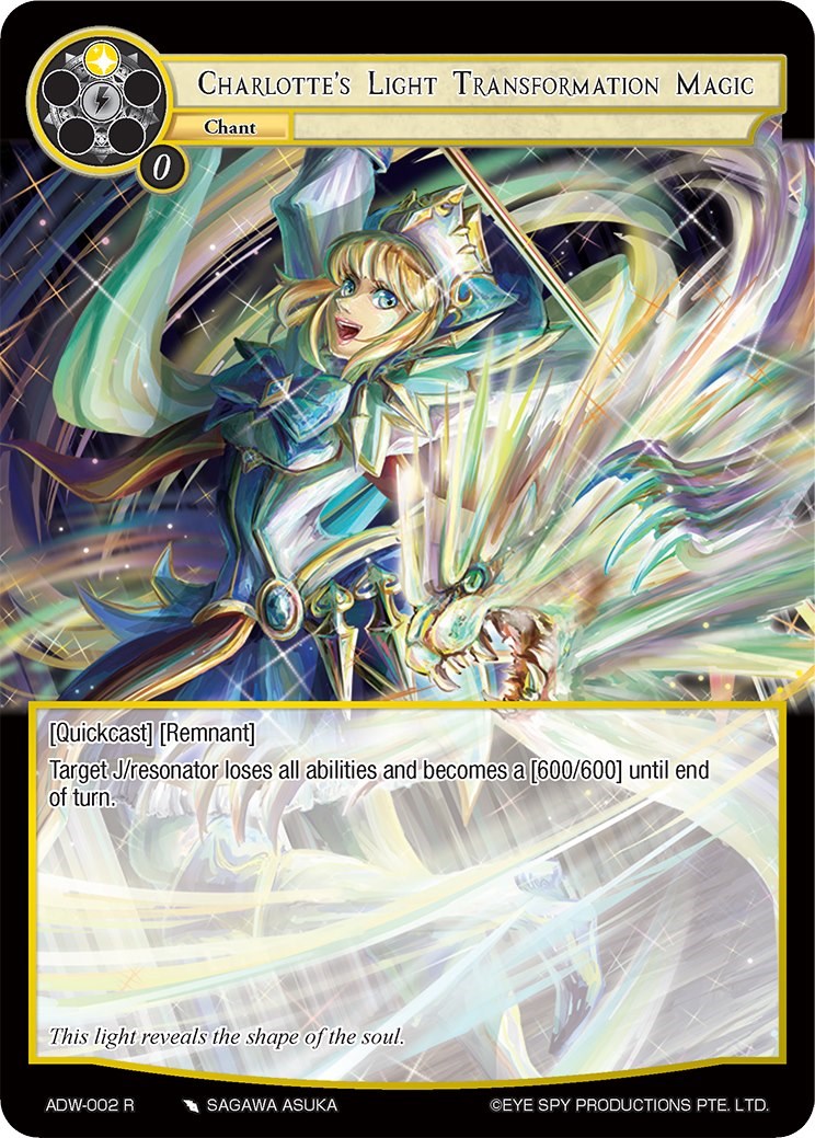 Charlotte's Light Transformation Magic (ADW-002) [Assault into the Demonic World]