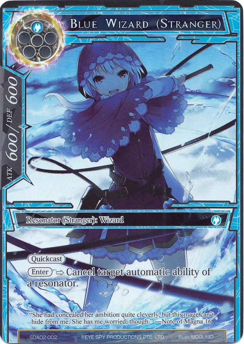 Blue Wizard (Stranger) (Full Art) (SDAO2-002) [Alice Origin II Starter Deck]