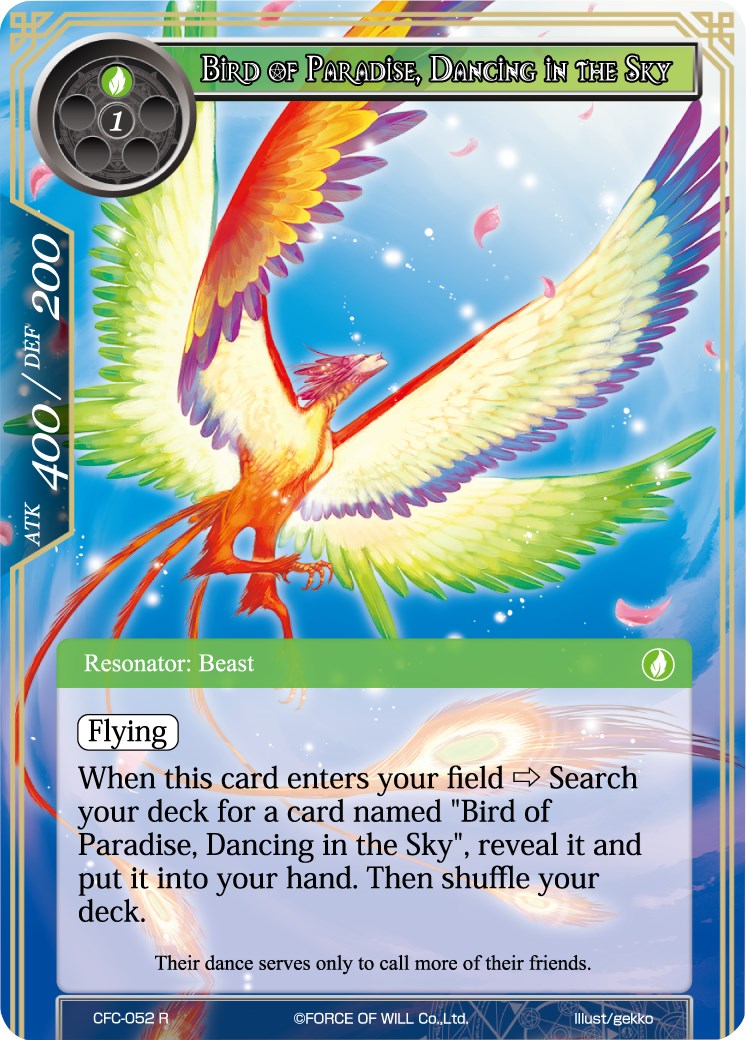 Bird of Paradise, Dancing in the Sky (Textured Foil) (CFC-052) [Curse of the Frozen Casket]