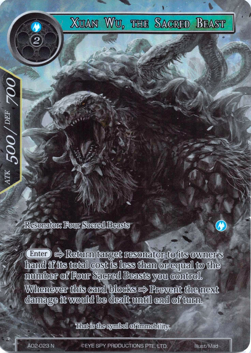 Xuan Wu, the Sacred Beast (Full Art) (AO2-023) [Alice Origin II]