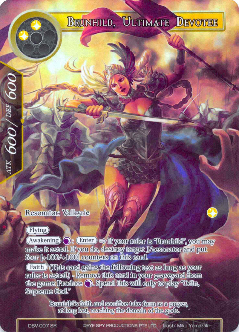 Brunhild, Ultimate Devotee (Full Art) (DBV-007) [The Decisive Battle of Valhalla]